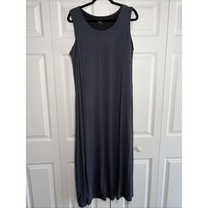 Modern Soul Sleeveless Maxi Dress Womens Size XL Grey Stretch Jersey Minimalist